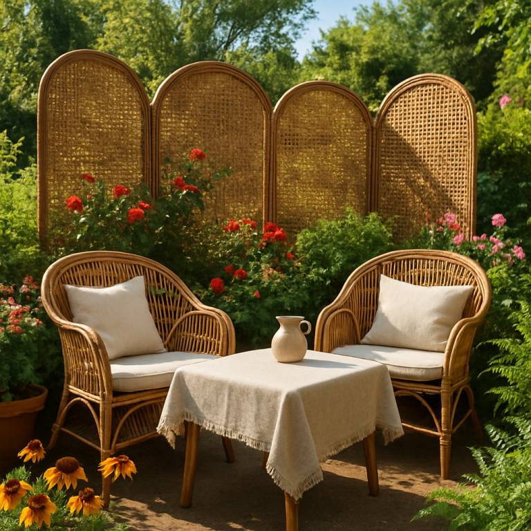    Как создать уютный уголок на даче с ротановыми перегородками: советы по зонированию и рукоделию Loza