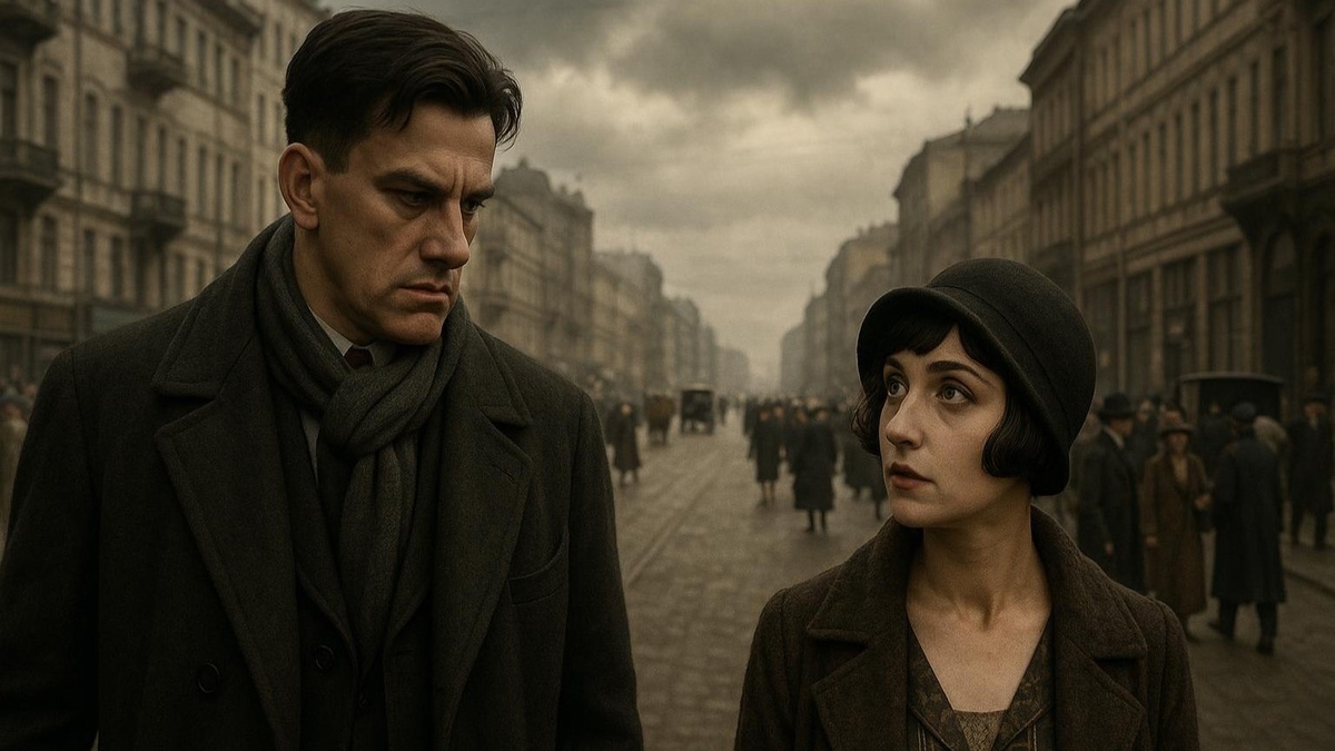 В иллюстративных целях. Встреча В. Маяковского и Лилии Брик на Тверской. Нарисовано нейросетью.