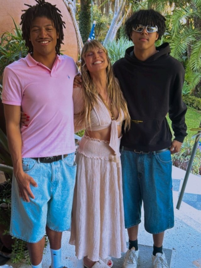    Хайди Клум с сыновьями. Фото: социальные сети