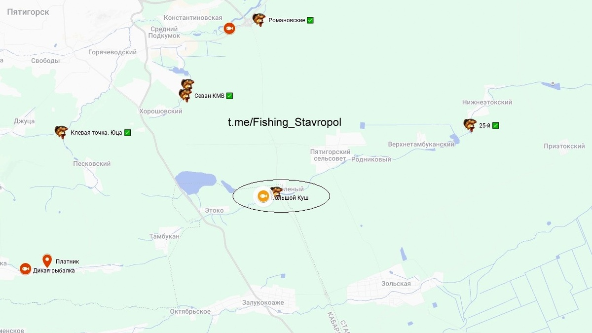 Платная рыбалкаводоем "Большой Куш"