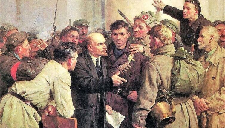    «В Смольном», (фрагмент) 1957 г. © Владимир Серов