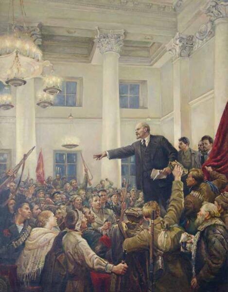    «В. И. Ленин провозглашает Советскую власть» © Владимир Серов