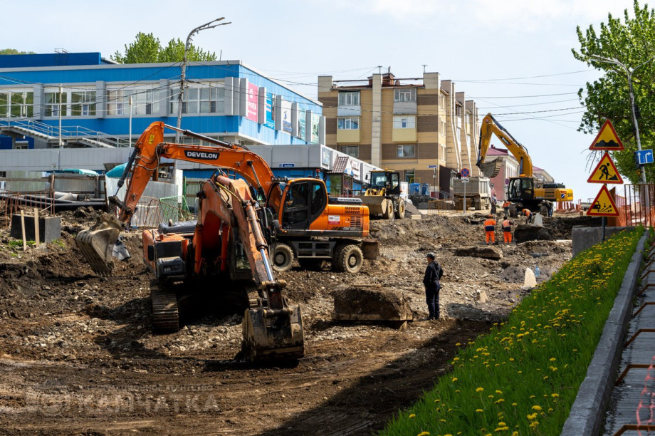 Фото: Дорожные работы на улице Ленинской в Петропавловске-Камчатском / Артем Безотечество / ИА «Камчатка»