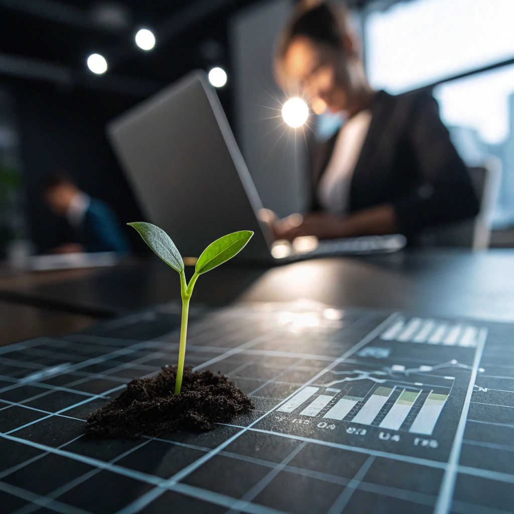 От небольшого ростка к росту и результату. Изображение сгенерировано ИИ