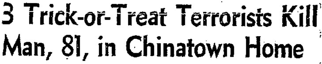 3 хэллоуинских терр*иста совершили преступление против 81 летнего мужчины в его доме в Чайнатауне.