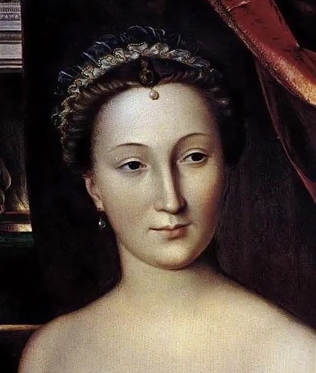 Портрет Дианы де Пуатье кисти Француа Клуэ. Фрагмент. 