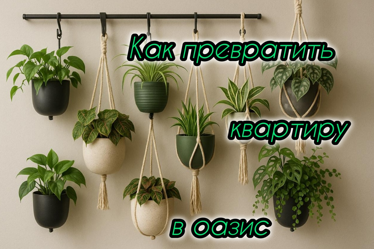  При помощи подвесов, крючков и рейленга можно быстро создать живую стену.