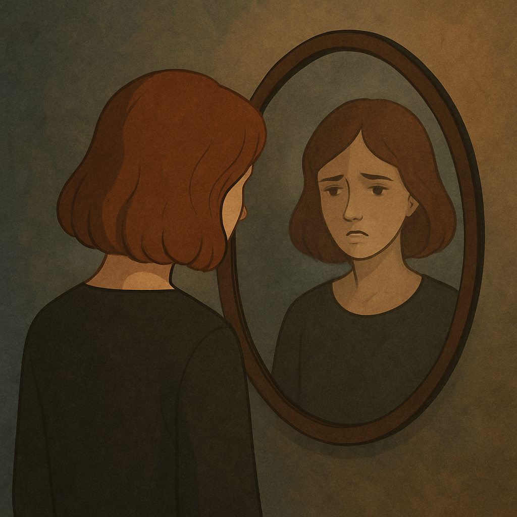 однажды посмотрела в зеркало —
и увидела пустоту.