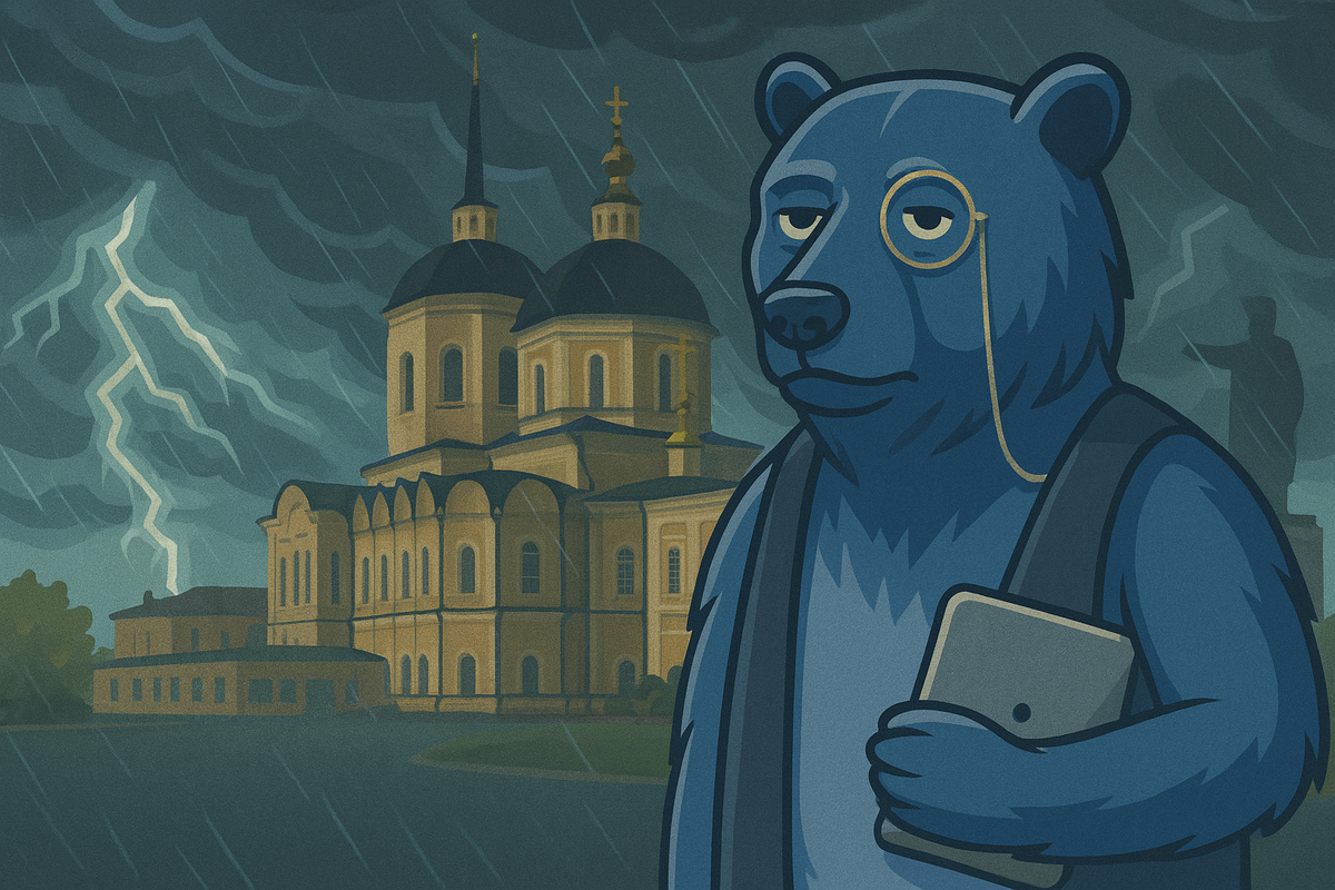 Городской хроникер Фома Силантьевич на площади Ленина в Томске