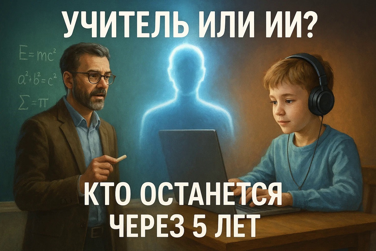 Учитель или искусственный интеллект - вот такую картинку мне нарисовал мой ИИ за 20 секунд...