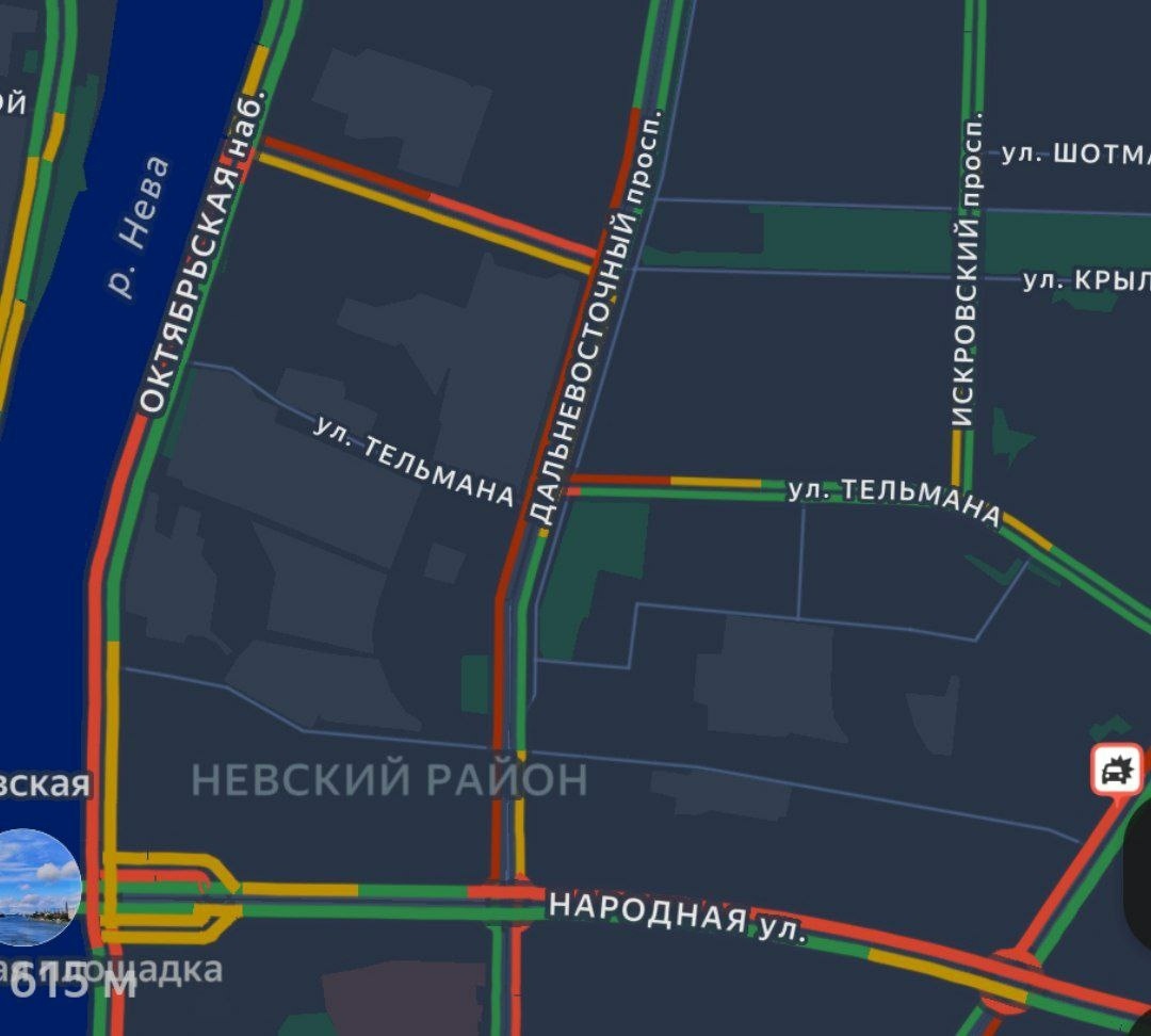    Фото: скриншот из сервиса «Яндекс.Пробки»