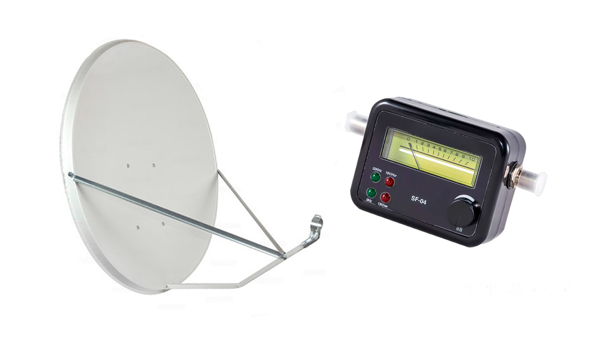 Спутниковая антенна и прибор для настройки антенны