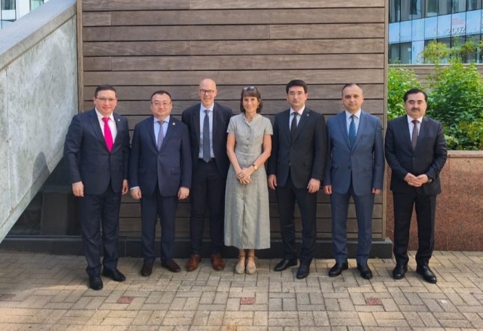 Встреча регионального директора Генерального директората Европейской комиссии по международным партнёрствам Петериса Уступса с послами стран Центральной Азии, 7 июля, 2025 г., Брюссель, Бельгия (Фото: Посольство Туркменистана в Бельгии)