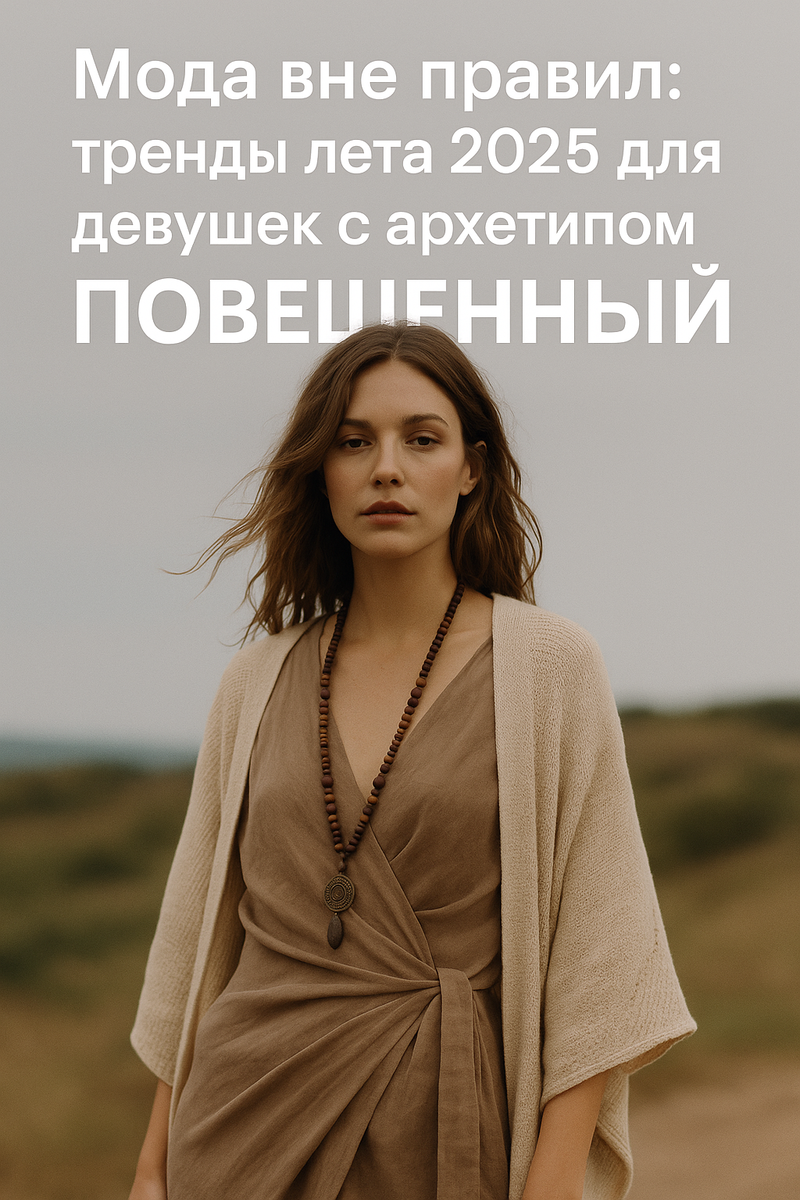 🌀 Кто ты, если ты — Повешенный (12 / декабрь)?
Ты видишь мир под другим углом — не так, как все.
Твоя энергия — магическая, философская, парадоксальная.
Ты не боишься пауз, перерывов, странных поворотов жизни и даже сама создаёшь их, чтобы взглянуть на себя и мир по-новому.
Ты часто выбираешь не очевидное, а глубокое и символичное.

В одежде ты тоже — экспериментатор и мудрец.
Ты можешь нарушить модные каноны — но всё равно выглядеть стильно, загадочно и «не как все».

✨ Какие тренды лета 2025 идеально тебе подойдут?

1️⃣ Драпировки и асимметрия
Почему тебе подходит: Эти силуэты отражают твою нестандартность и умение «вывернуть» привычное наизнанку.
Как носить: Платья с асимметричными краями, топы на одно плечо, юбки с запахом, струящиеся ткани.
2️⃣ Прозрачность и многослойность
Почему: Ты мастер видеть то, что скрыто. Прозрачные ткани и многослойные образы создают ощущение тайны.
Как носить: Прозрачные рубашки с топами, юбки-пачки поверх брюк, тонкие накидки.
3️⃣ Этника и бохо-элементы
Почему: В тебе живёт маг и мудрец. Ты любишь символику, узоры, «знаки».
Как носить: Вышивка, амулеты, фенечки, этнические платья.
4️⃣ Oversize и мягкие формы
Почему: Ты любишь свободу, даже в тканях.
Как носить: Просторные льняные костюмы, худи с шелковыми юбками, широкие брюки и мягкие кимоно.
5️⃣ Цвета повешенного
Нежные и глубокие одновременно:
Лавандовый
Изумрудный
Серый жемчуг
Сине-зелёный
Пыльно-розовый
💫 Совет от стилиста:

Не бойся сочетать несочетаемое — это твоя суперсила!
Ты можешь надеть мужской пиджак на шёлковое платье, кроссовки под шифоновую юбку и добавить этническое ожерелье — и будешь смотреться как загадочная Муза.
Важно только, чтобы в образе оставалось пространство для воздуха и свободы.

🪐 Твоя мода — как медитация

Ты не «кричишь» одеждой — но заставляешь остановиться и задуматься.
Ты — загадка. И этим восхищаешь всех.

