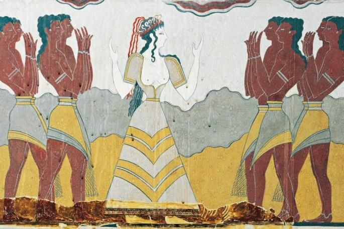 Основная загадка фресок: почему женщин изображали белыми по цвету у кожи? 