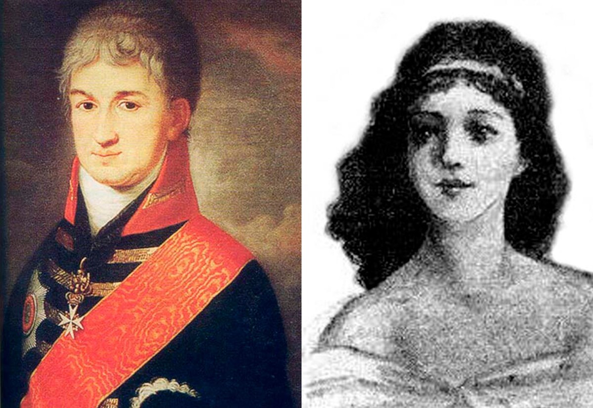 Николай Резанов и Кончита Аргуэльо. Изображения из открытых источников в интернете.