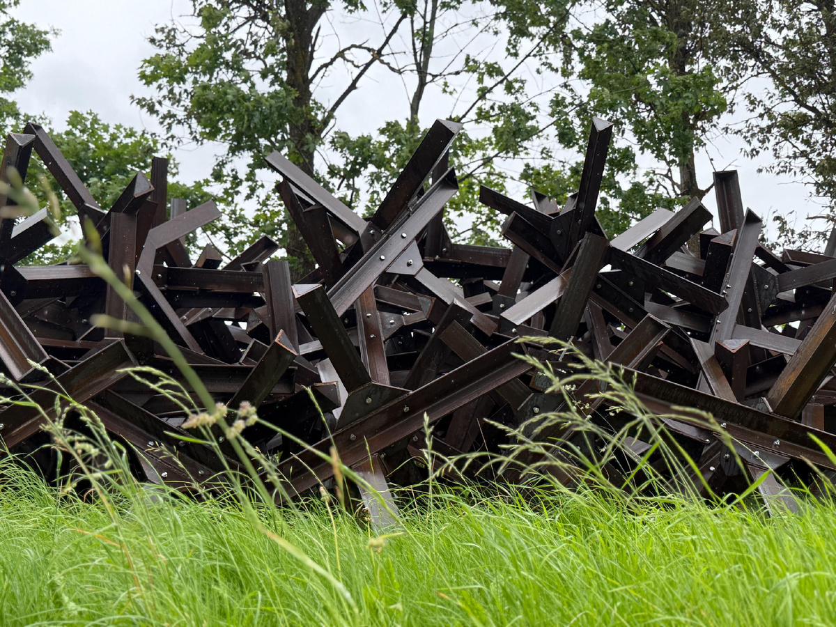 Противотанковые "ежи" на российско-латвийской границе в районе КПП Терехово © CC BY-SA 2.0 / Saeima / Artis Vītols
