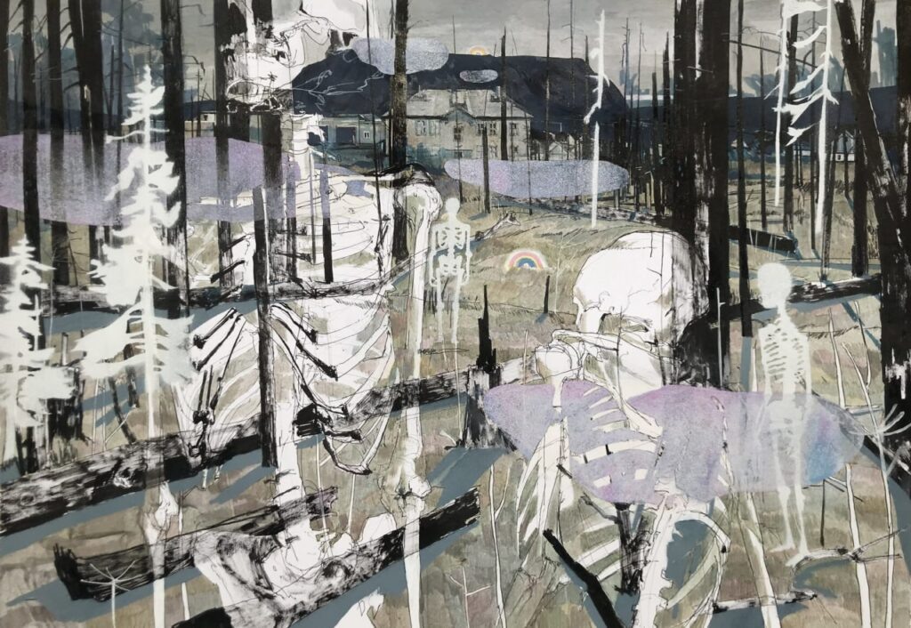     Евгения Войнар. Следуй за радугой. Бумага, маркеры, тушь, акрил, 2023