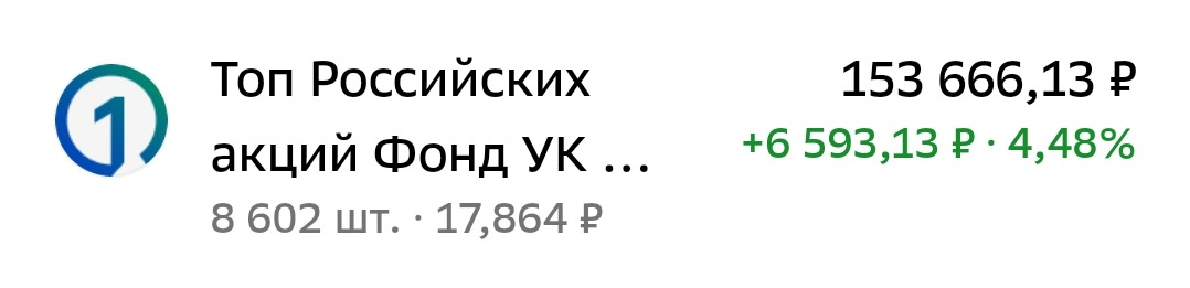 Фото брокерского счёта.