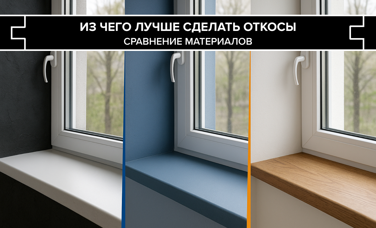 Из чего лучше сделать откосы: сравнение материалов