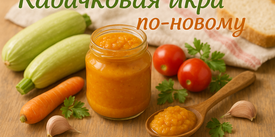 🌿 Моя летняя заготовка №1: кабачковая икра по-новому