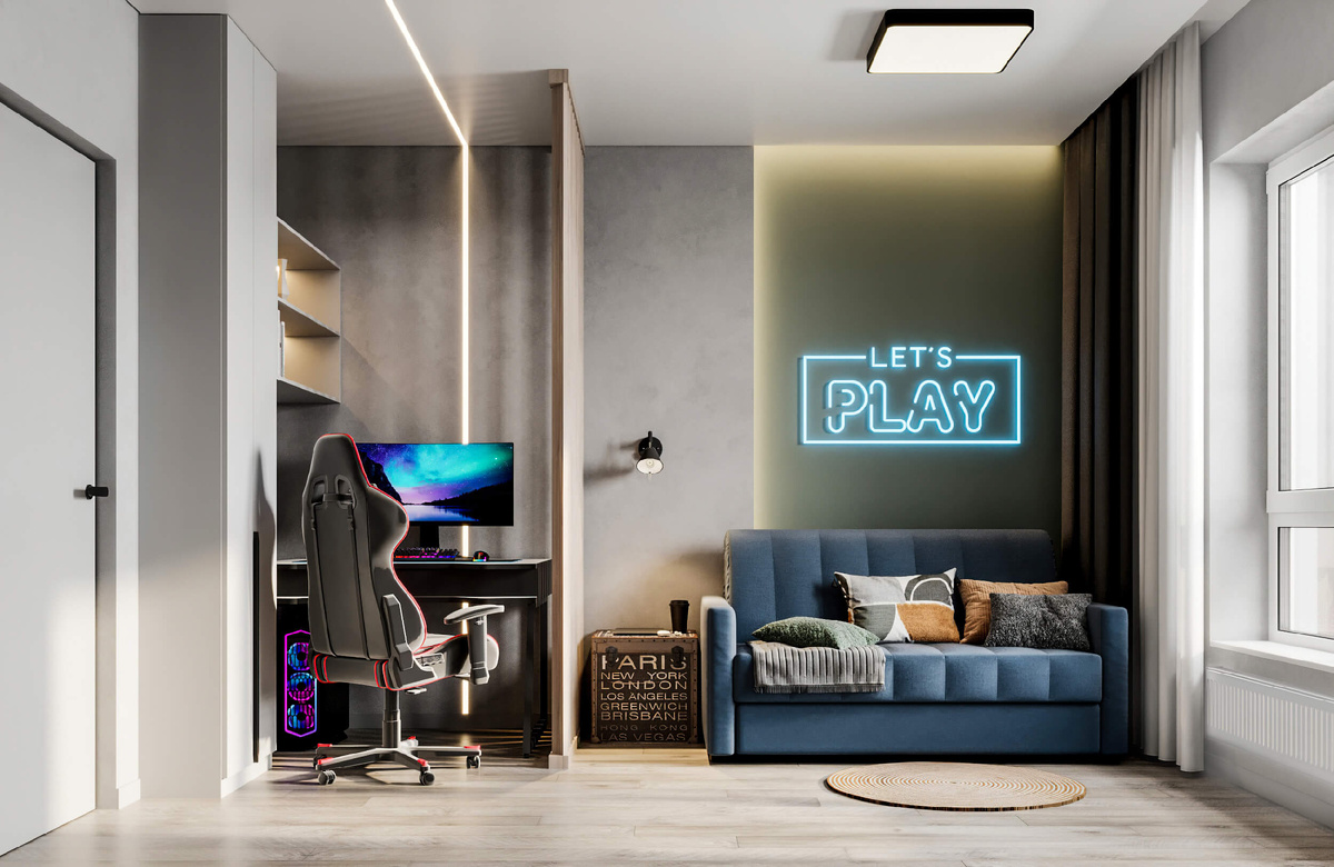 Реализация комнат для мальчика и девочки в дизайн-проекте квартиры от Envo Design