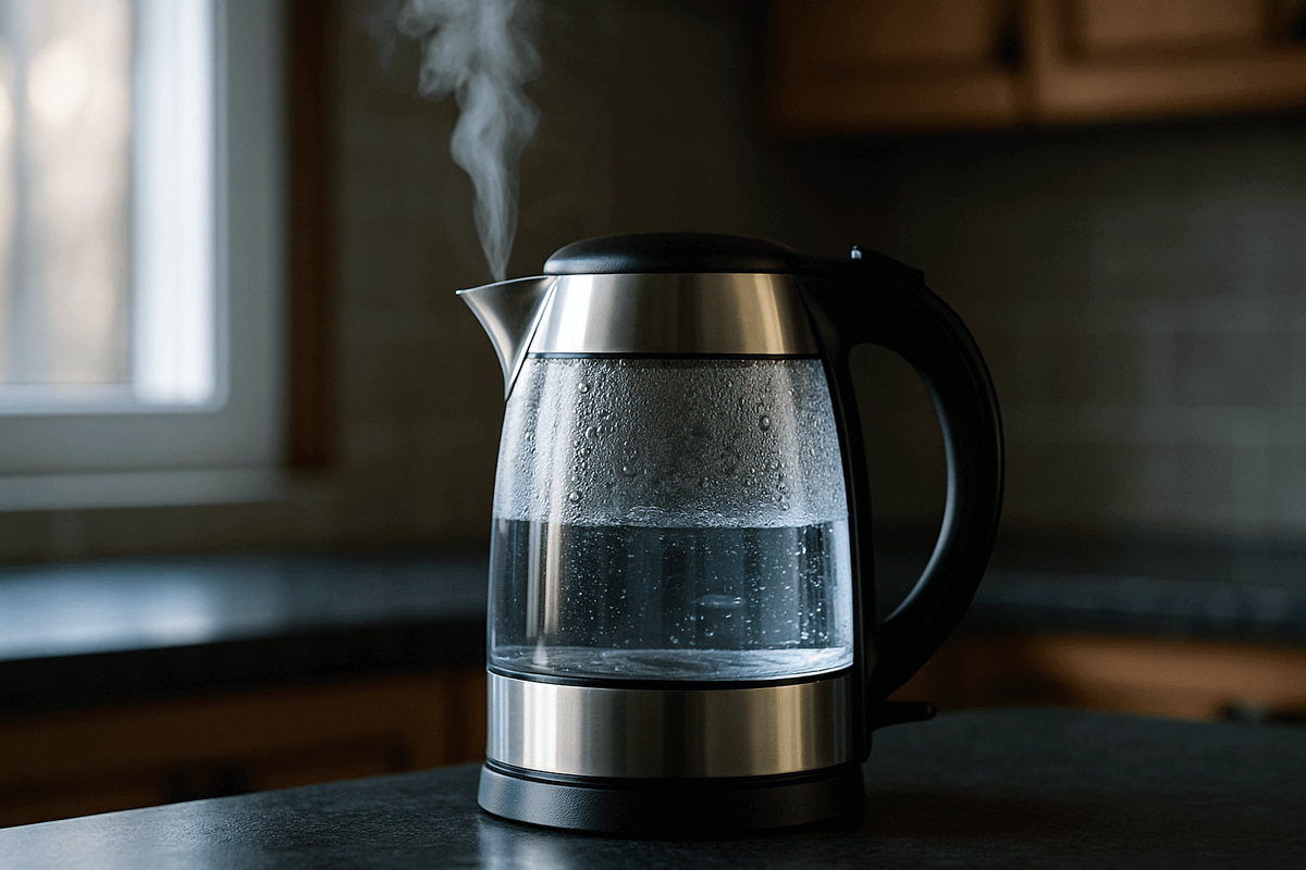    Пар из носика чайника до кипения — это не дым и не тревожный сигнал, а результат испарения воды.