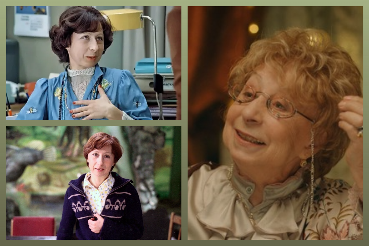 Лия Ахеджакова. Скриншоты из фильмов с участием актрисы: "Служебный роман", "Комета Галлея" и "Гараж".