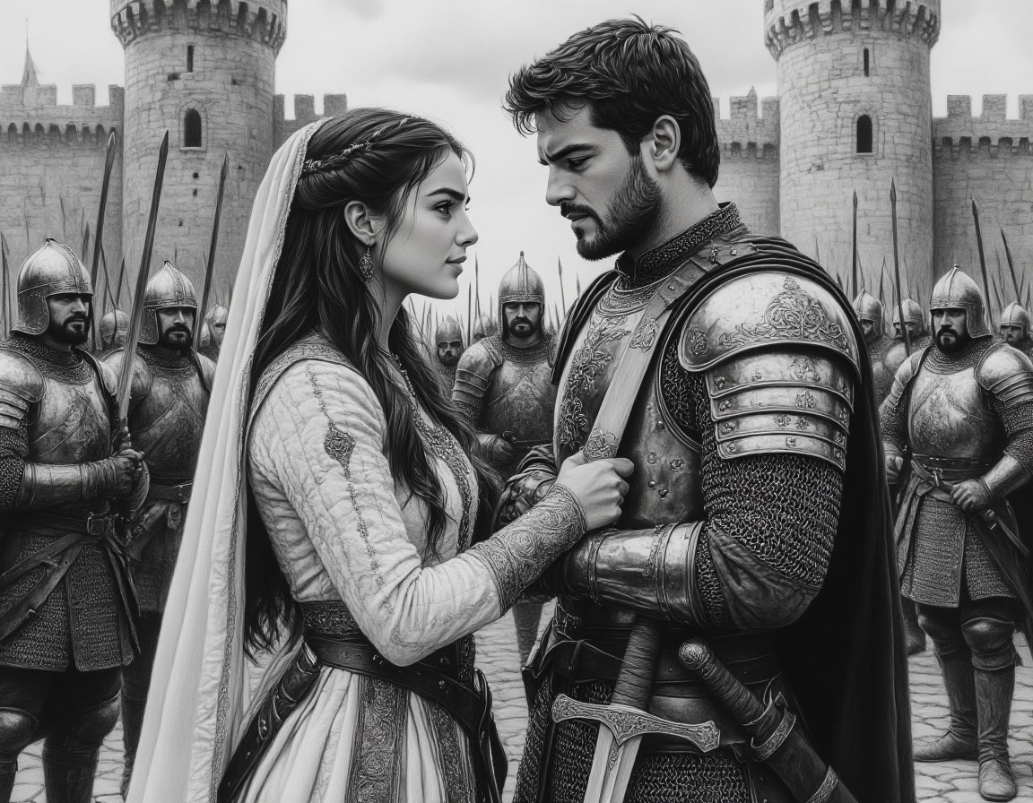 Бала-хатун провожает Османа и его войско на битву, передавая ему его меч как символ их общего дела