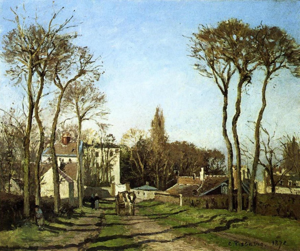 Въезд в деревню Вуазен, 1872г. Источник: risovanye.ru/kamil-pissarro