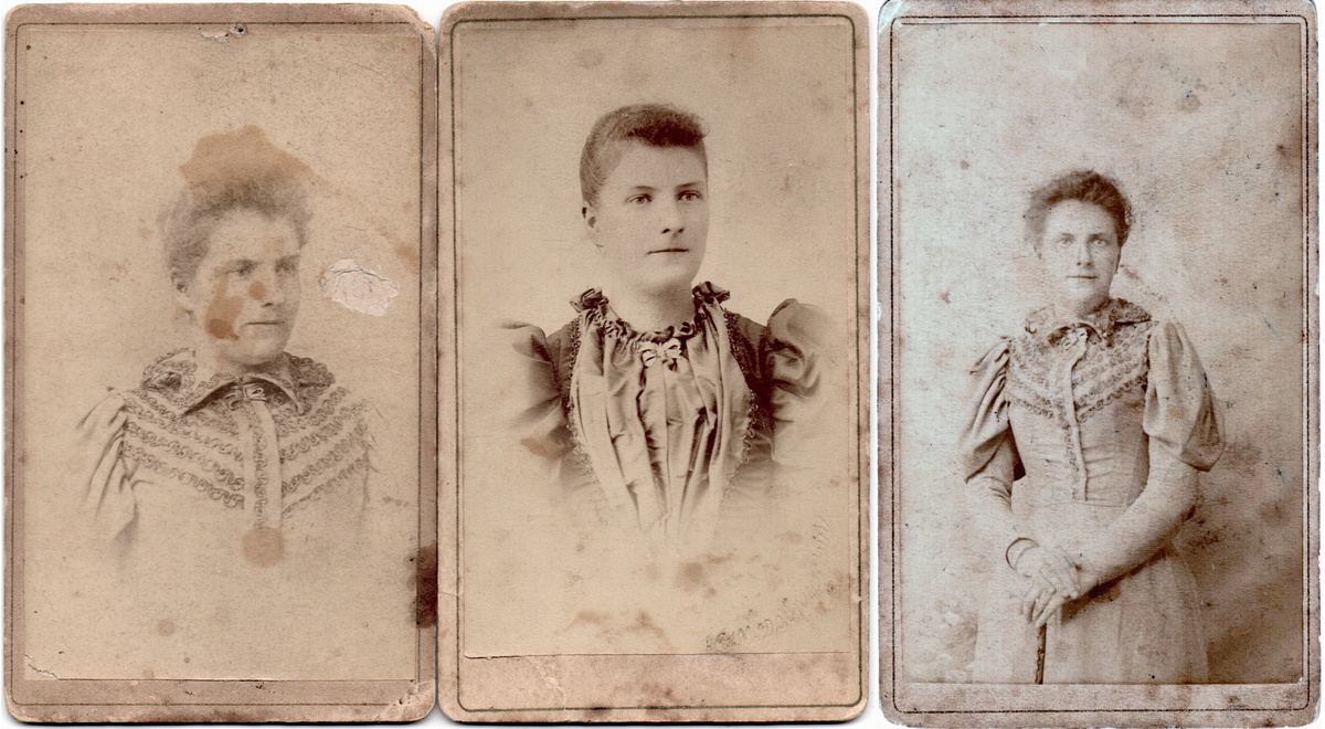 Пономарева Клавдия Ивановна. Фотографии сделаны в Елабуге. 1 и 3 - фотограф М.Н.Мышкин, 2 - А.М.Добринский.