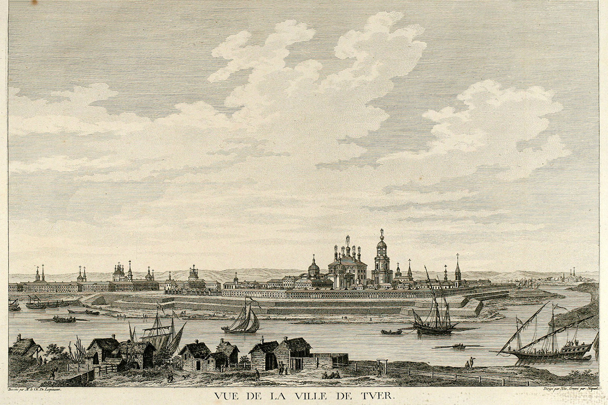 Nicolas Louis de Lespinasse / Wikimedia.org📷Вид на Тверь в 1783 году