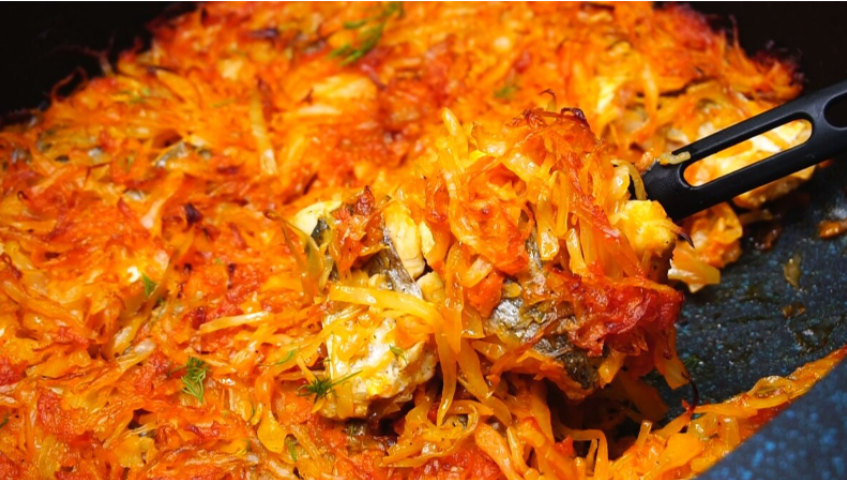 Рыба в капустном маринаде.Такое сочетание рыбы и капусты никого не оставит равнодушным✍