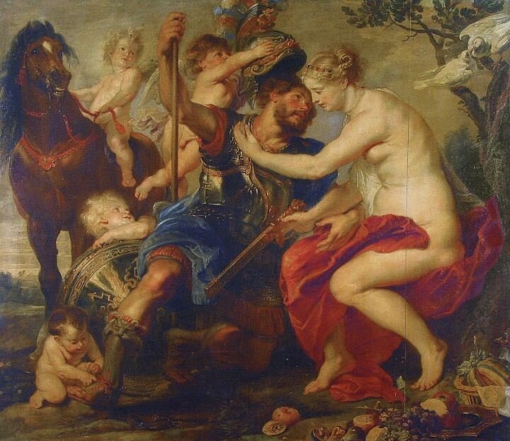 П.П. Рубенса «Марс прощается с Венерой» сегодня находится в Эрмитаже