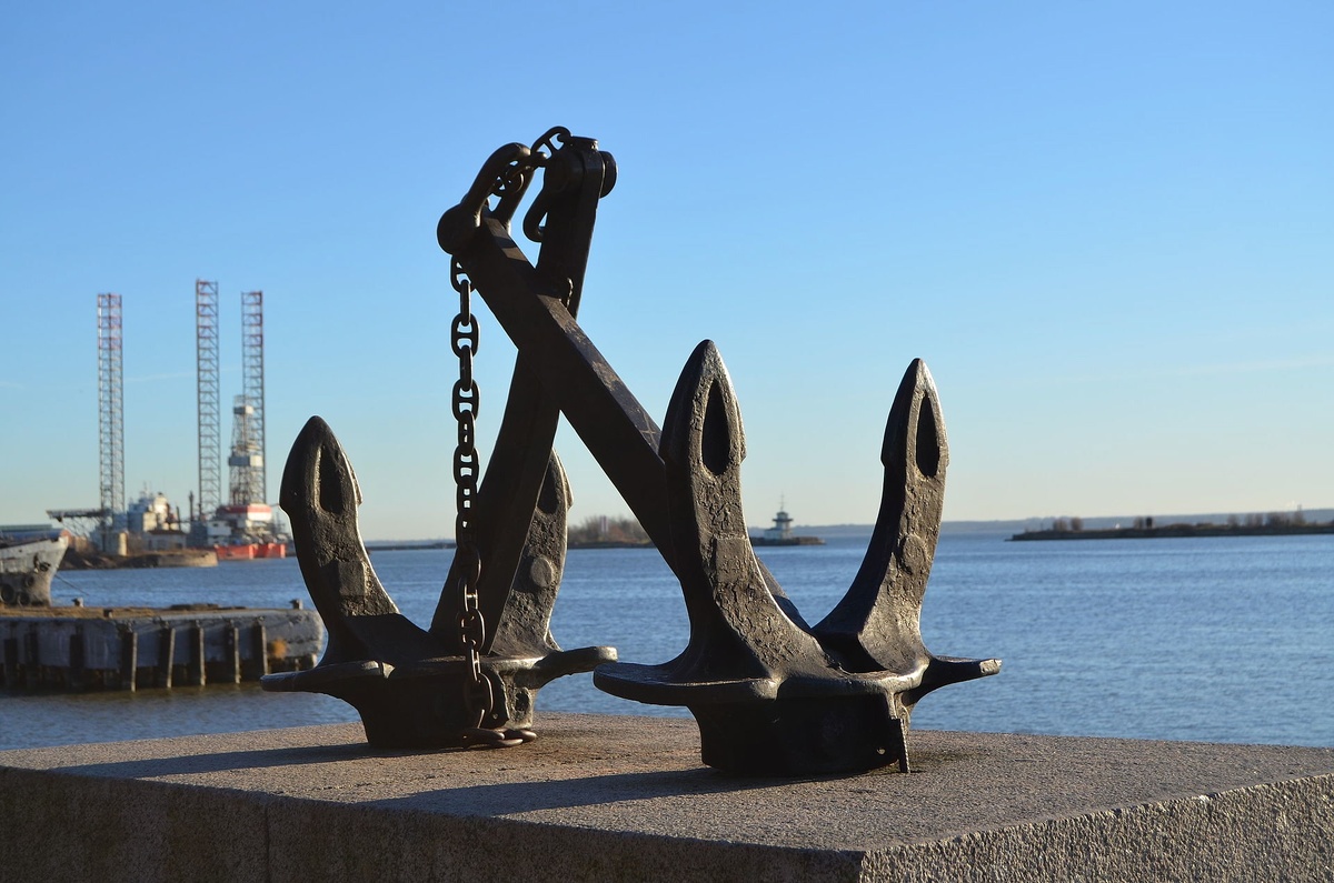 Бесштоковые якоря Холла в Кронштадте. Фото из открытых источников