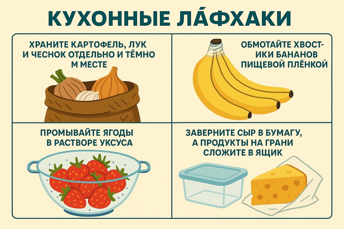 10 кухонных лайфхаков, которые упростят жизнь в 2025 году и сэкономят деньги