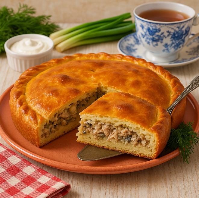 Пирог с консервированной рыбой рецепты от Дарики