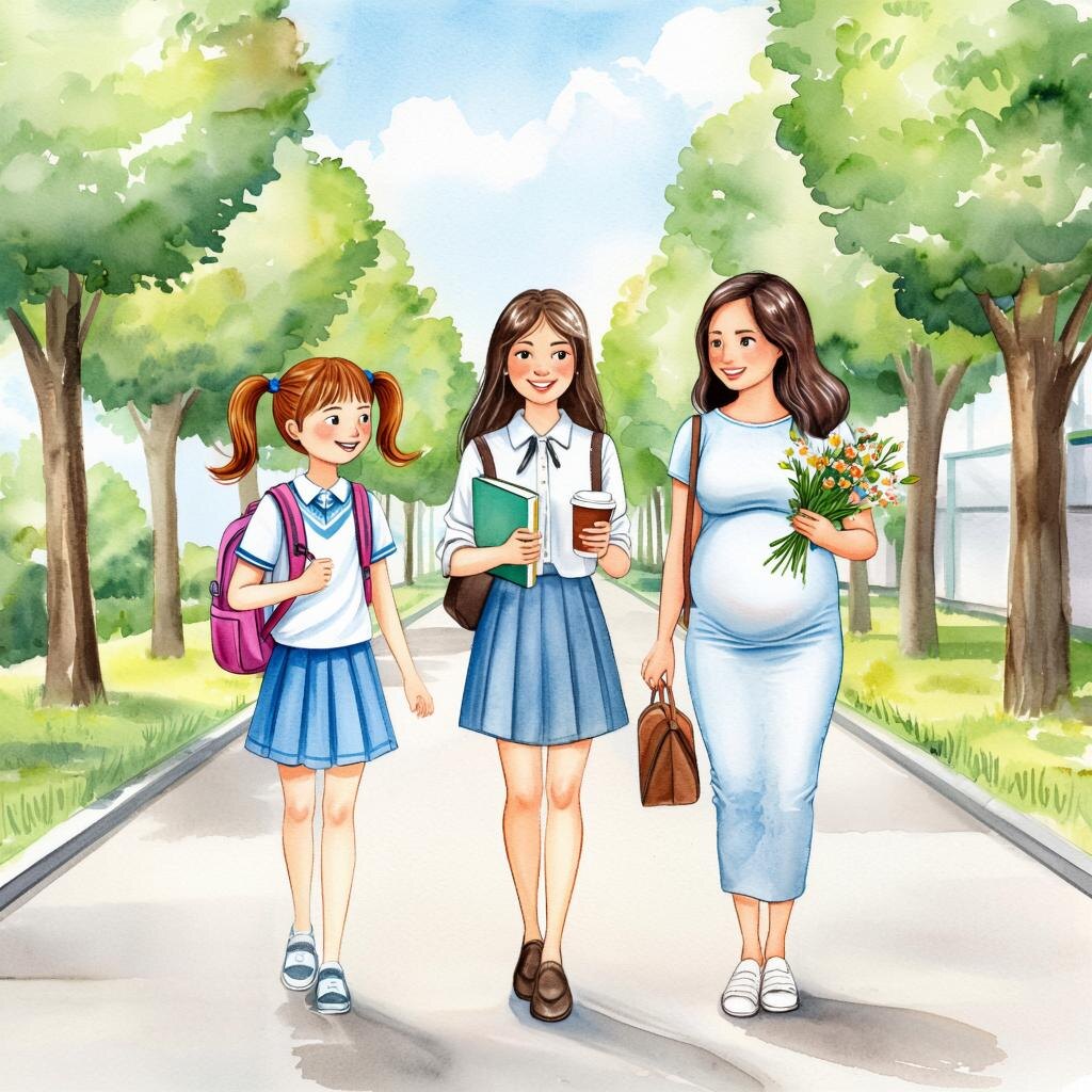 Три мои ипостаси: школьница, студентка и непраздная