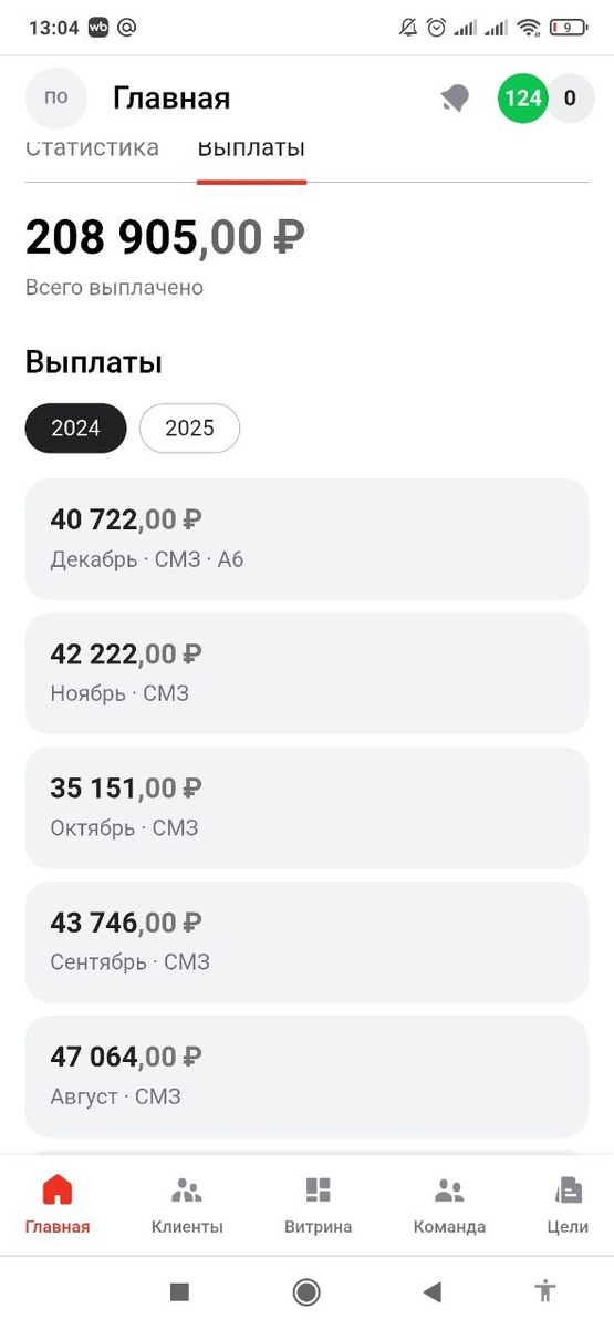 Реальный скриншот выплат из моего ЛК "Свой в Альфе" от 15.06.2025