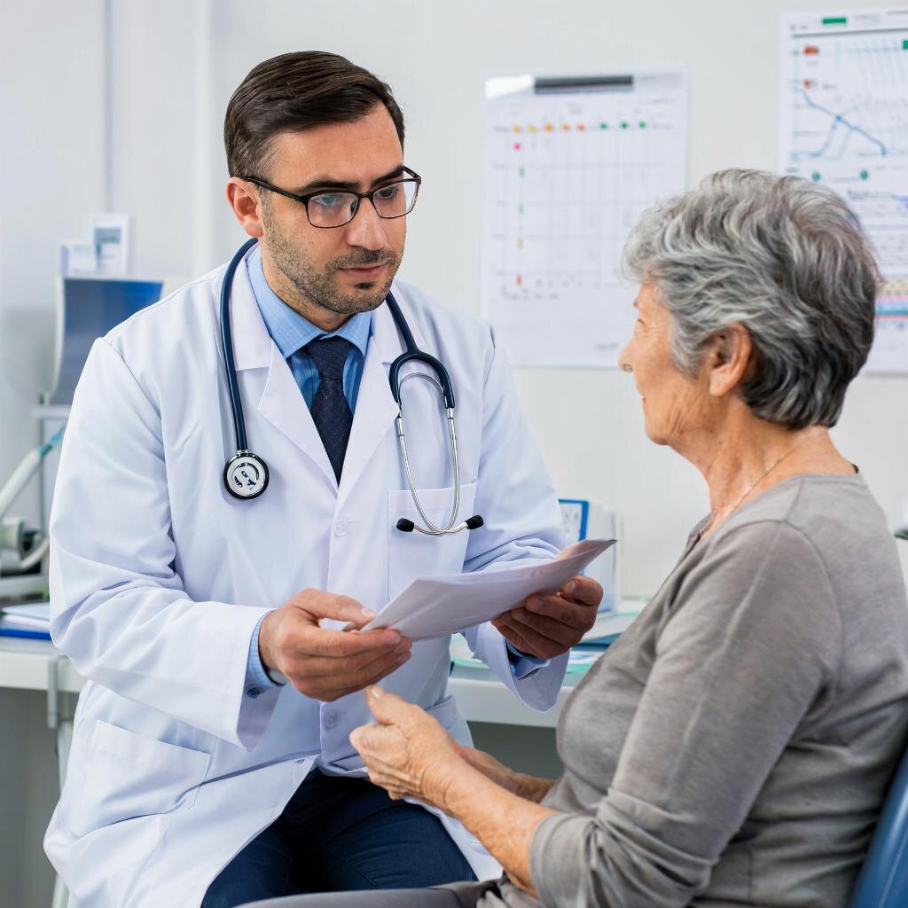 Правила профилактики диабета 2 типа: регулярное обследования пациента врачом.