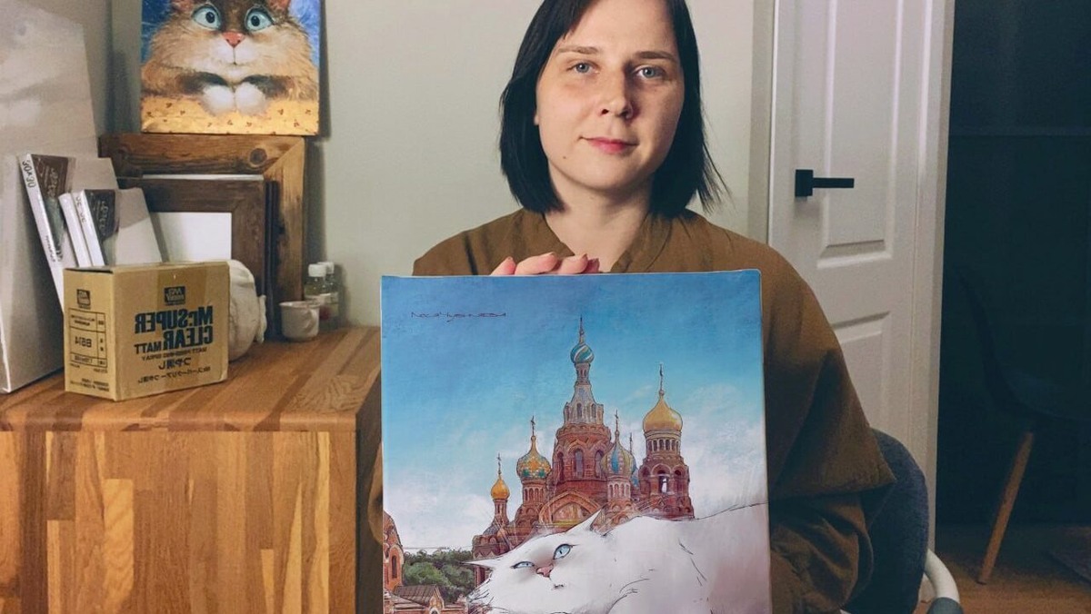    Художница из Петербурга Люся Чувиляева сделала подарок приюту. Фото предоставлено приютом «Преданное сердце».