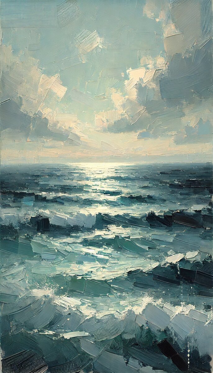 Свет над морскими волнами