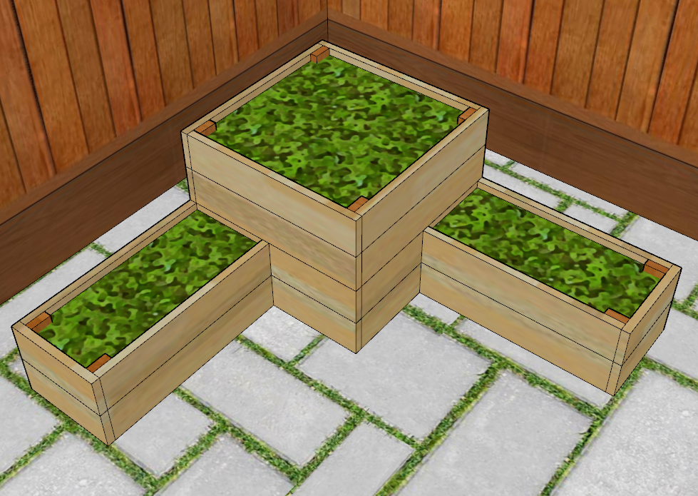 Угловая клумба на дачу