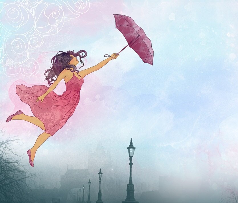 Полёт на зонтике. Фото взято из открытого источника