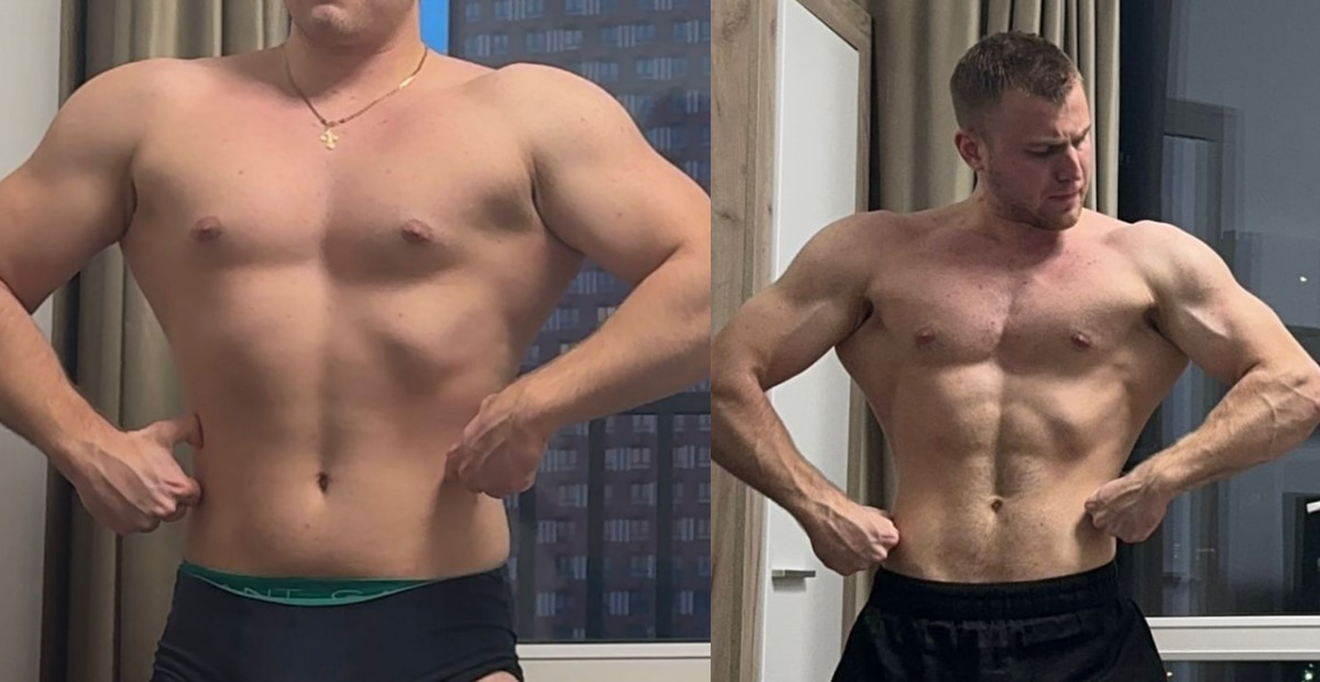 Изменился тренируясь неправильно. Фото мужской трансформации.
