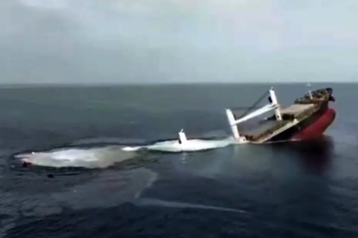    Опубликованы кадры подрыва и затопления в Красном море сухогруза Eternity C