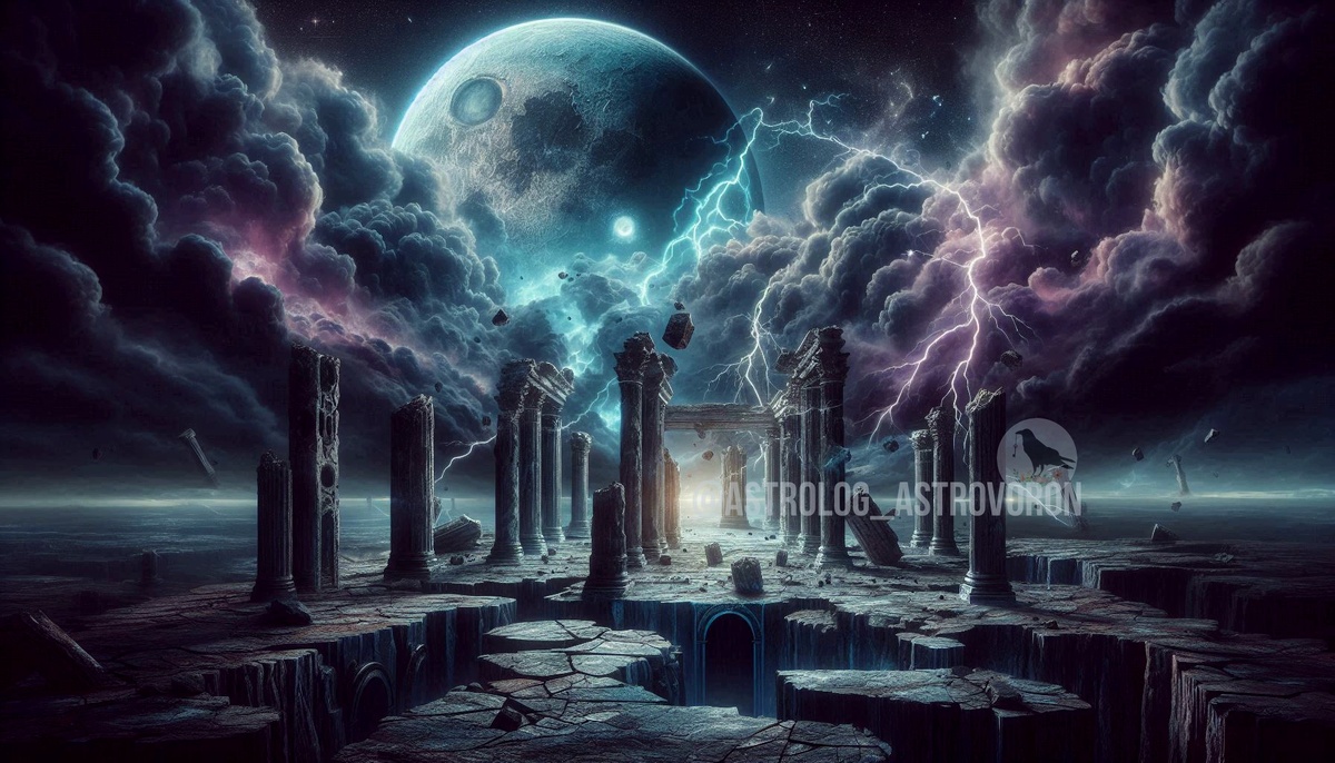 Полнолуние в Козероге. Иллюстрация создана автором канала АстроВорон. Мистерии Зодиака (с)