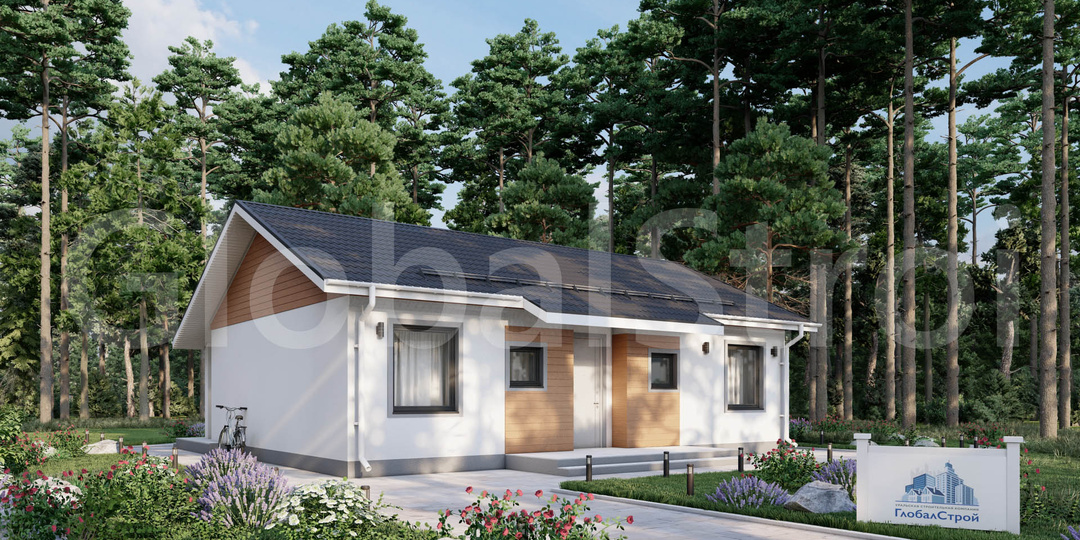 Проект одноэтажного дома из газоблока "Тэра"