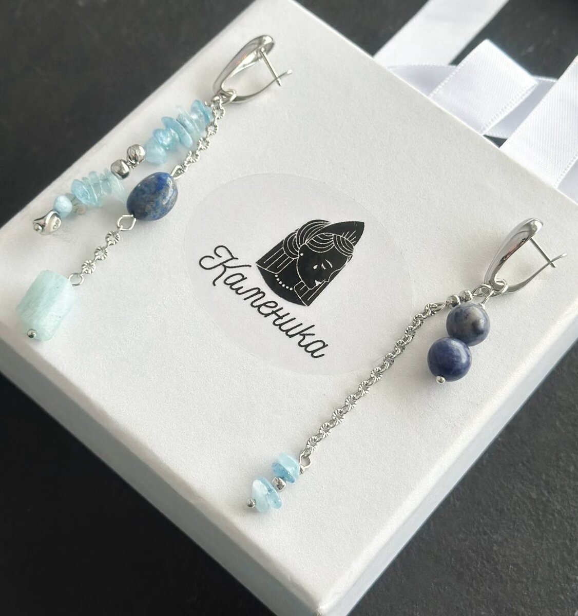 Серьги «Байкал и Ангара»