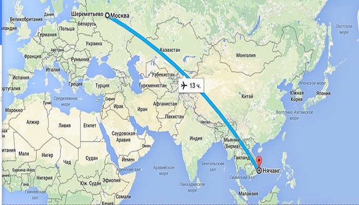 13 часов в полёте из Москвы в Нячанг